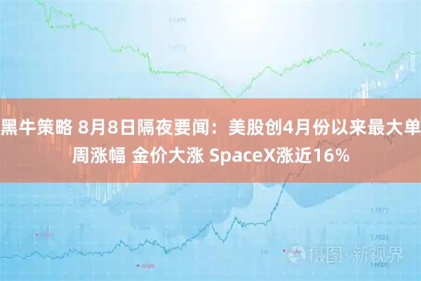 黑牛策略 8月8日隔夜要闻：美股创4月份以来最大单周涨幅 金价大涨 SpaceX涨近16%